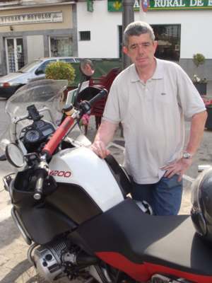 Zarazaga y su moto