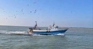 CARMEN ÁLVAREZ SOLICITA A LA JUNTA AYUDAS EXTRAORDINARIAS PARA EL SECTOR PESQUERO Y LA COFRADÍA DE PESCADORES DE SANLÚCAR Pesquero embocando Bonanza