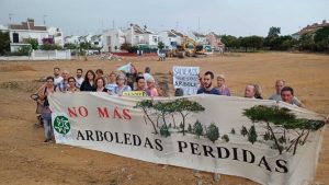 Protesta en la Barranca (foto de diario de Cádiz)