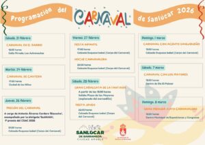 LA CABALGATA DEL CARNAVAL VUELVE AL SÁBADO: SE CELEBRARÁ EL PRÓXIMO 28 DE FEBRERO Programación Carnaval 2026