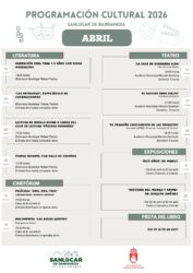 LA FIESTA DEL LIBRO Y OTROS MUCHOS EVENTOS DAN CONTENIDO A LA PROGRAMACIÓN CULTURAL DE ABRIL Programación cultural abril 2026